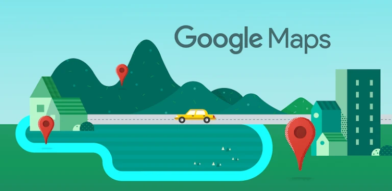 Google Maps header