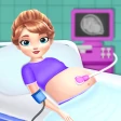 Cute princess babyshower icon