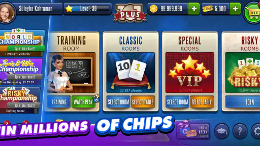101 Okey Plus Rummy Board Game screenshot