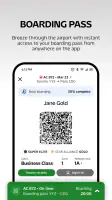 Air Canada + Aeroplan screenshot