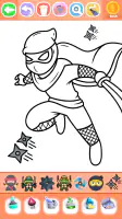 Boys Ninja Coloring & Memory screenshot