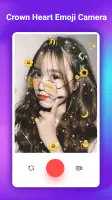 Crown Heart Emoji Camera screenshot