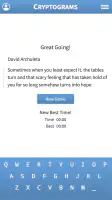 Cryptogram · Cryptoquote Game screenshot