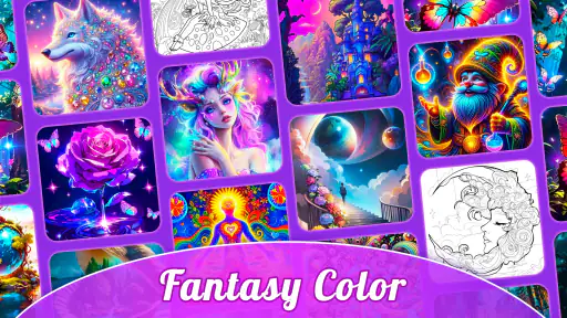 Fantasy Color-Paint By Number screenshot