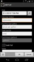 FillUp - Gas Mileage Log screenshot