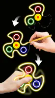 Finger Spinner: Glow Art Draw screenshot