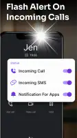 Flashlight : SMS & Call Alert screenshot
