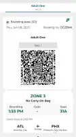 Frontier Airlines screenshot