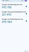 Google Authenticator screenshot