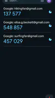 Google Authenticator screenshot