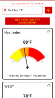 Heat Safety: Heat Index & WBGT screenshot