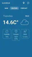 Indoor thermometer screenshot