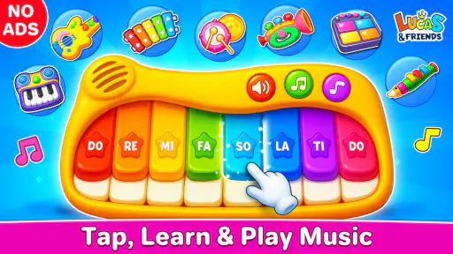 Kids Music: Piano, Xylo, Drums screenshot