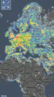 Light pollution map screenshot