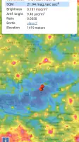 Light pollution map screenshot