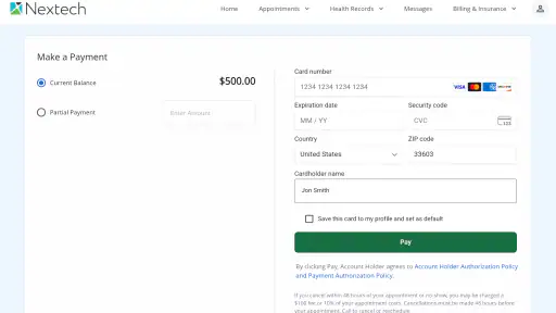 myPatientVisit Portal screenshot