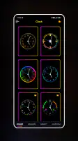 Neon Clock Wallpaper screenshot