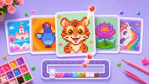Pixel Gem Loop: Gem Coloring screenshot