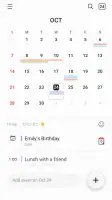 Samsung Calendar screenshot