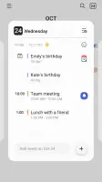 Samsung Calendar screenshot