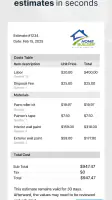 SimplyWise Cost Estimator screenshot