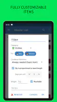 SmartPack - packing lists screenshot