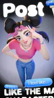 status - sims but social media screenshot