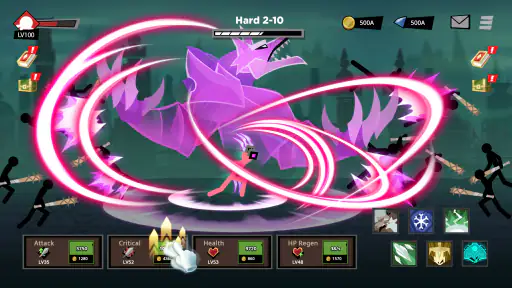 Stickman vs Monster: Idle RPG screenshot