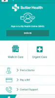 Sutter Health My Health Online screenshot