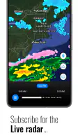 Transparent clock and weather screenshot