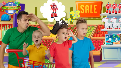Vlad & Niki Supermarket game screenshot